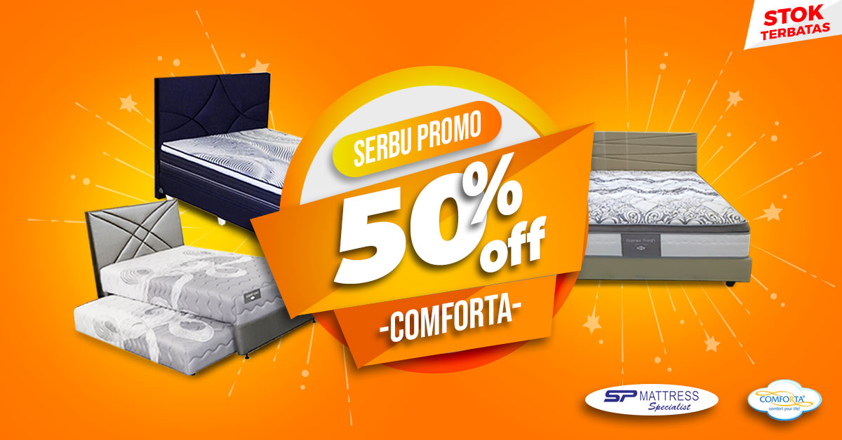 Promo Diskon Spring Bed Comforta di SP Mattress Specialist Surabaya